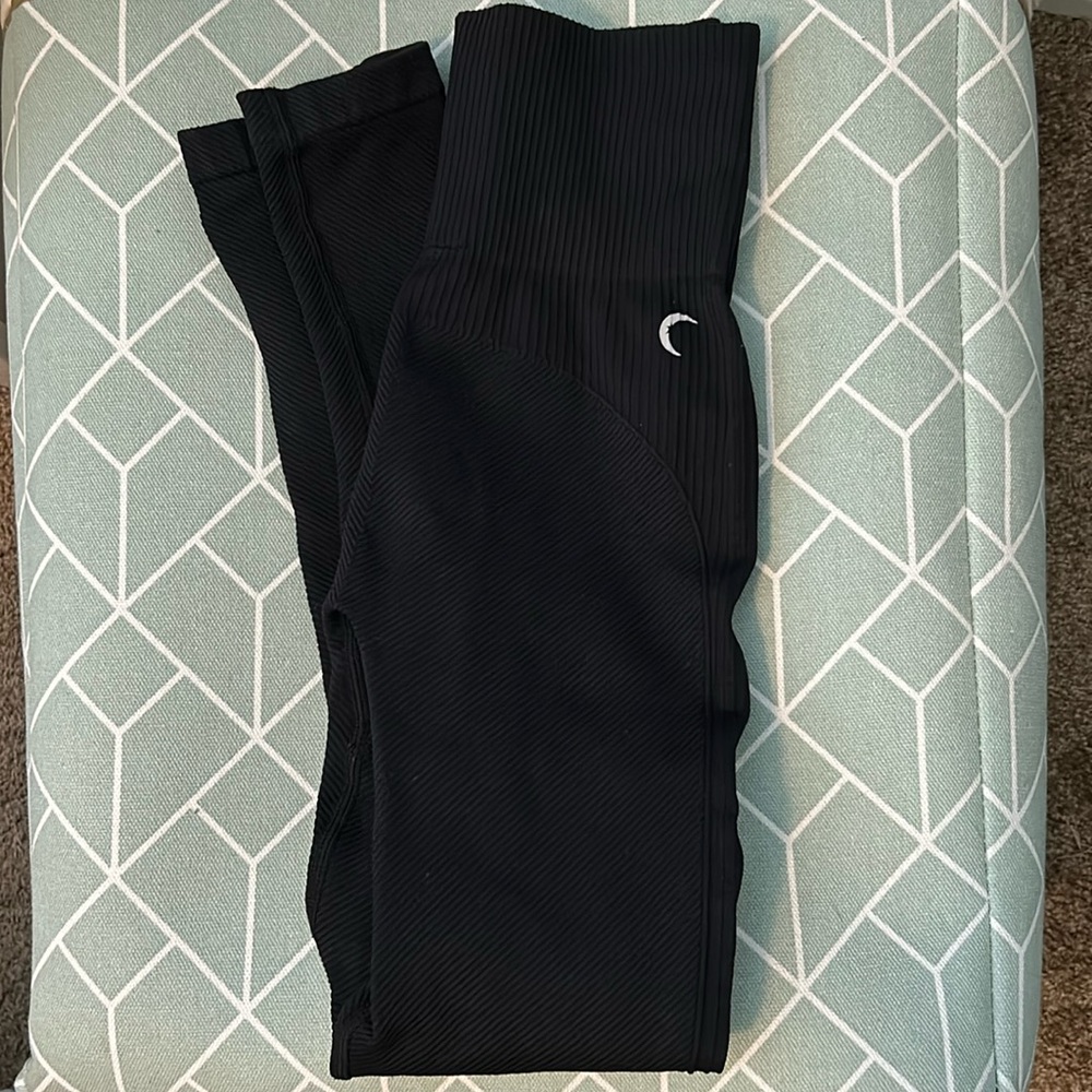 Zyia ribbed super high waist compression leggings